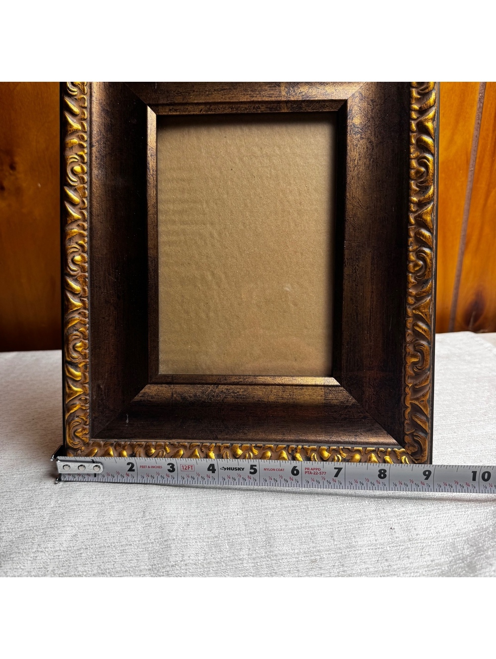 Dark Bronze Antique Gold Ornate 5x7 Picture Frame Scroll Design Green Tree - Picture 5 of 8